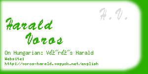 harald voros business card